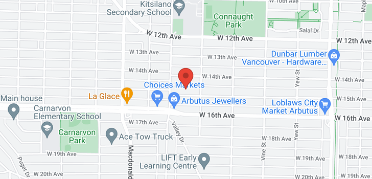 map of 2545 W 15TH AVENUE